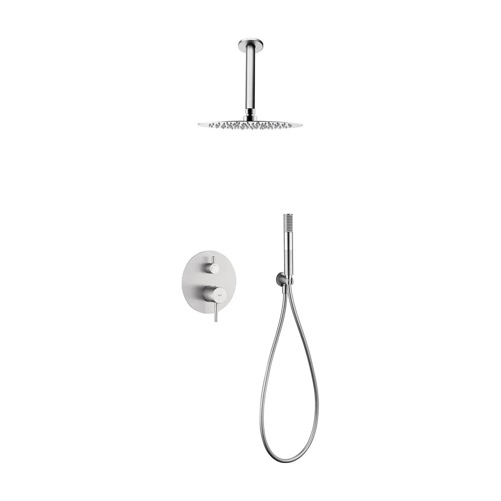 Conjunto ducha monomando empotrado Tívoli níquel cepillado Imex Imex