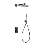 Conjunto ducha monomando empotrado Toscana black gun metal Imex