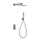 Conjunto ducha monomando empotrado Toscana níquel cepillado Imex