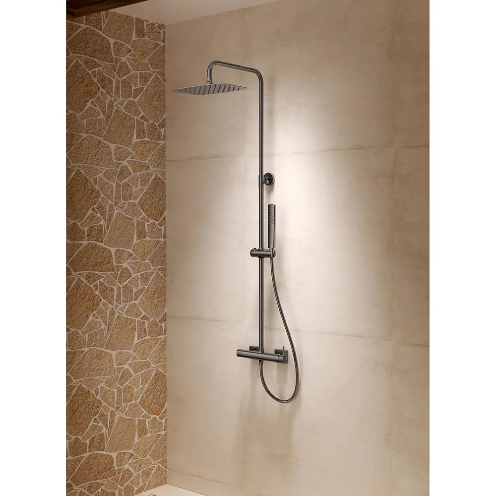Plano o detalle técnico de Conjunto ducha monomando Firenze níquel cepillado Imex (vista 3)