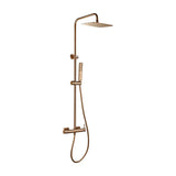 Conjunto ducha monomando Toscana oro rosa cepillado Imex
