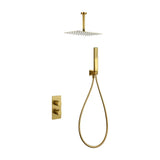 Conjunto ducha termostático empotrado Arezzo oro cepillado Imex