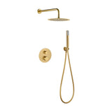 Conjunto ducha termostático empotrado Bless oro cepillado Imex