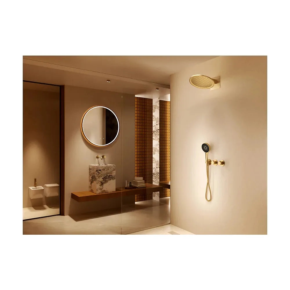 Vista principal de Conjunto ducha termostático empotrado Bolonia negro mate Imex