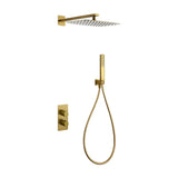 Conjunto ducha termostático empotrado Firenze oro cepillado Imex