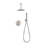 Conjunto ducha termostático empotrado Piamonte níquel cepillado Imex