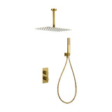 Conjunto ducha termostático empotrado Sassari oro cepillado Imex