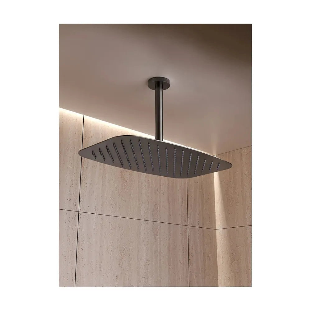 Detalle del cabezal o conexiones de Conjunto ducha termostático empotrado Sassari oro cepillado Imex