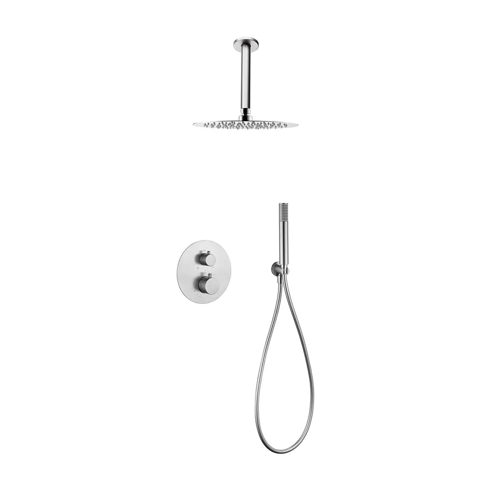 Conjunto Ducha Termostático Empotrado Tívoli Níquel Cepillado Imex Imex