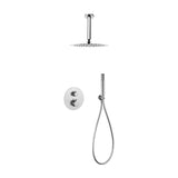 Conjunto Ducha Termostático Empotrado Tívoli Níquel Cepillado Imex