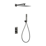 Conjunto ducha termostático empotrado Toscana black gun metal Imex