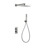 Conjunto ducha termostático empotrado Toscana níquel cepillado Imex