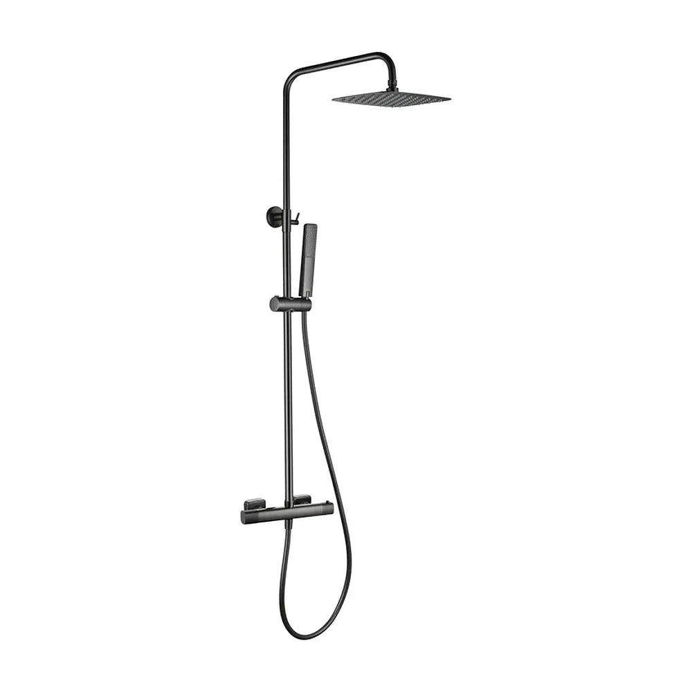 Conjunto ducha termostático Firenze black gun metal Imex Imex
