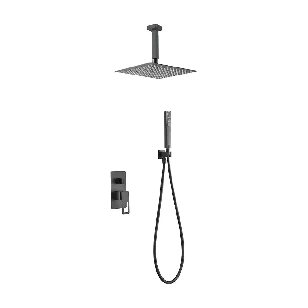 Conjunto moderno de grifería para ducha con un acabado negro mate estocolmo Suecia de Imex Imex