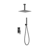Modern matte black shower faucet set, estocolmo Suecia by Imex
