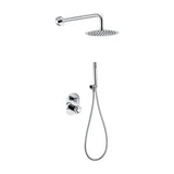 Brass shower set with modern design and chrome finish Olimpo by Imex