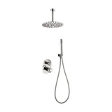 Wall mounted chrome shower set modern design vesubio Olimpo by Imex
