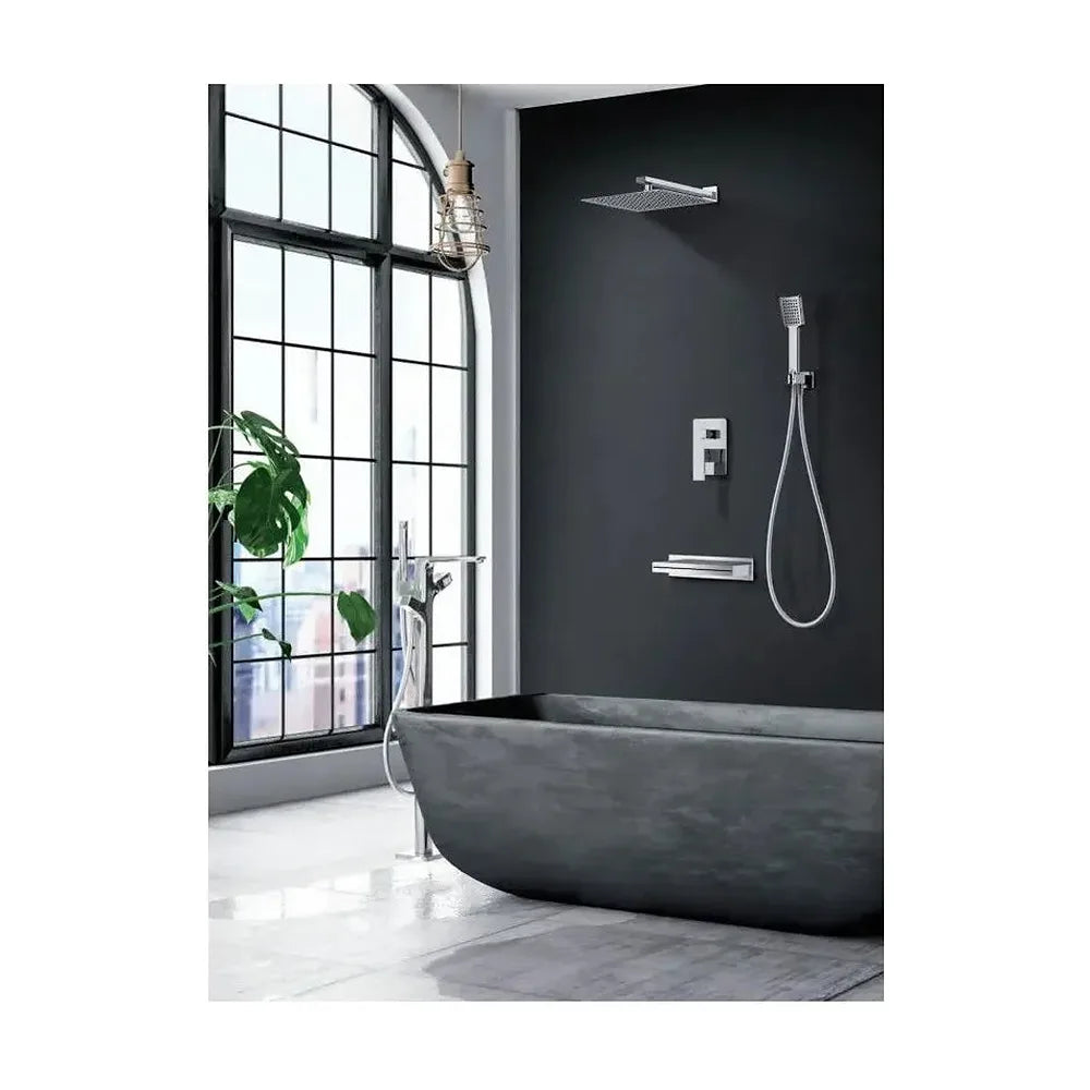 Vista principal de Conjunto para la bañera o ducha con un diseño moderno de acabado cromado Java de Imex