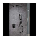Matte black concealed shower set modern design for contemporary bathrooms, Dublin by Imex