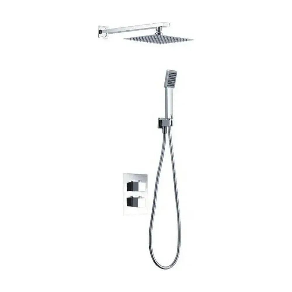 Conjunto termostático de 3 módulos para ducha con un diseño moderno de acabado cromado Cies de Imex Imex