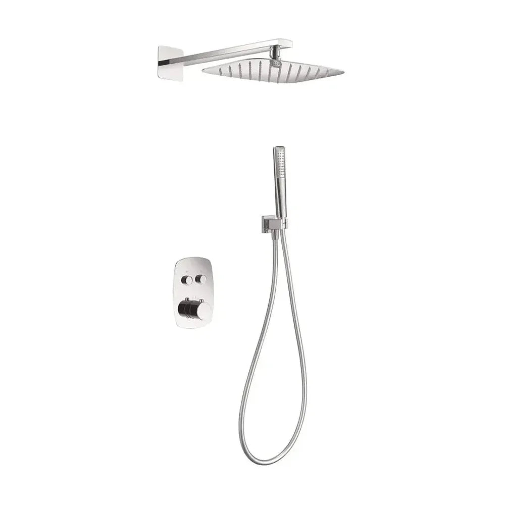 Conjunto termostático de 3 módulos para ducha con un diseño moderno de acabado cromado Hidra de Imex Imex