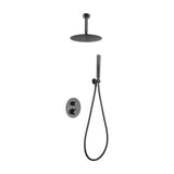 Ducha Termostática Empotrada Imex Salerno Black Gun Metal