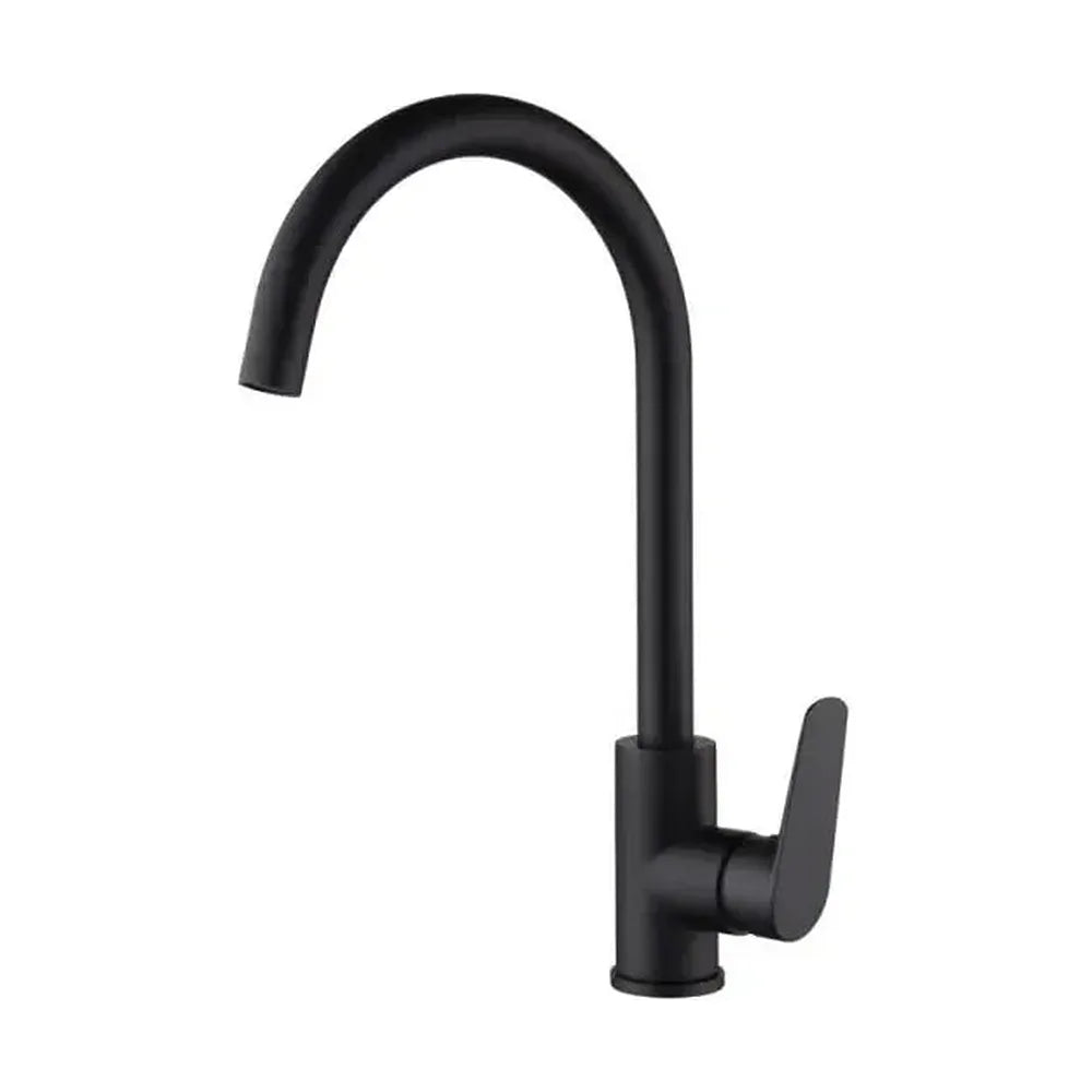 Grifería de cocina monomando redondeada de latón con acabado negro mate Belgica de Imex Imex