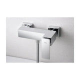 Single handle shower faucet with hand shower and hose, brass construction with chrome finish Pisa by Imex