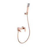 Single lever bathtub and shower faucet in brass with brushed rose gold finish Pisa by Imex