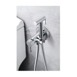 Built-in single lever bidet faucet chrome finish with handle and flexible hose Line by Imex