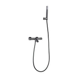 Thermostatic bathtub and shower faucet in brass with black metallic finish Monza by Imex