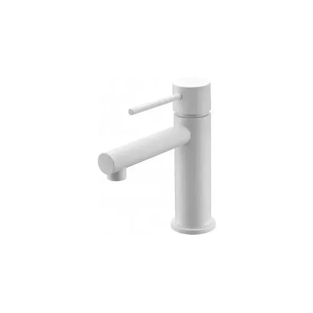 Grifo blanco para lavabo fabricado en latón con discos de cerámica Milos de Imex Imex