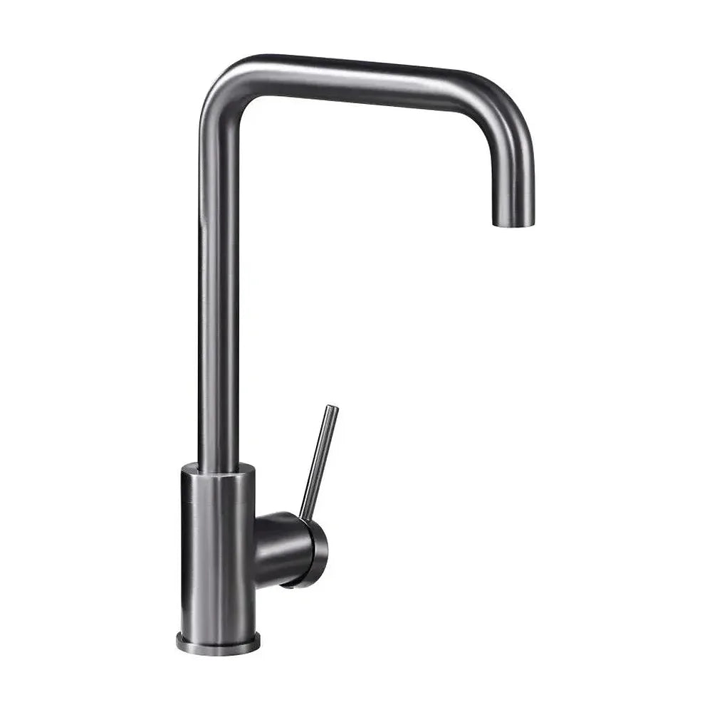 Grifo de cocina monomando con cartucho cerámico de ø 35 mm de acabado black gun metal Loira de Imex Imex