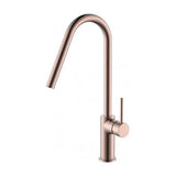 Kitchen faucet single handle high spout brushed rose gold brass Kenia by Imex