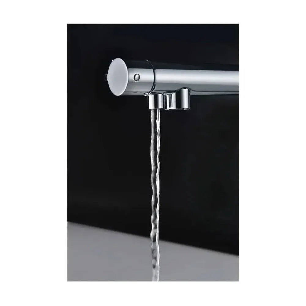 Detalle de acabado y materiales de Grifo de cocina monomando de caño tubular con osmosis en acabado cromado Montecarlo de...