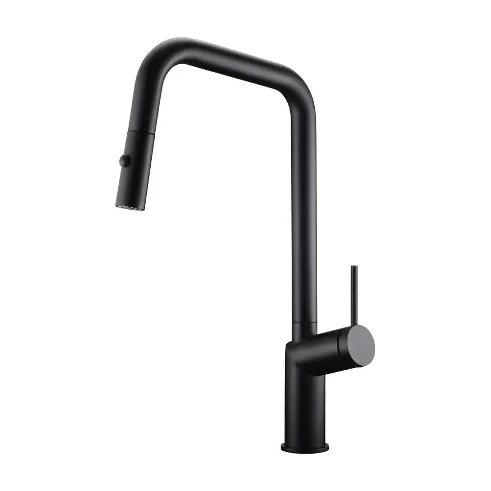 Grifo de cocina monomando extraíble con difusor doble jet de acabado negro mate Bonn de Imex Imex