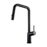 Pull Out Kitchen Faucet Single Handle Dual Spray Matte Black Finish Bonn by Imex