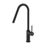 Matte black single handle kitchen faucet Kenia by Imex