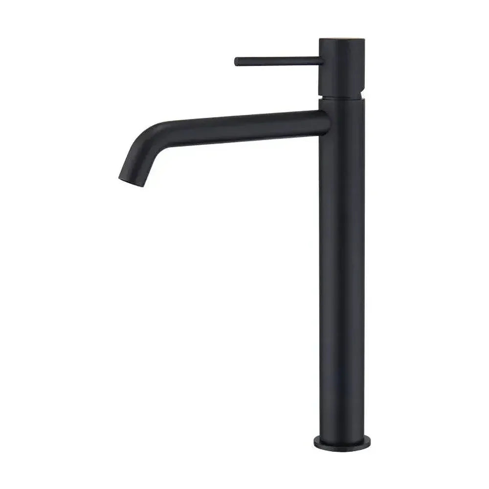 Grifo de lavabo alto con cartucho cerámico de 25 mm fabricado en latón con acabado negro mate Monza de Imex Imex