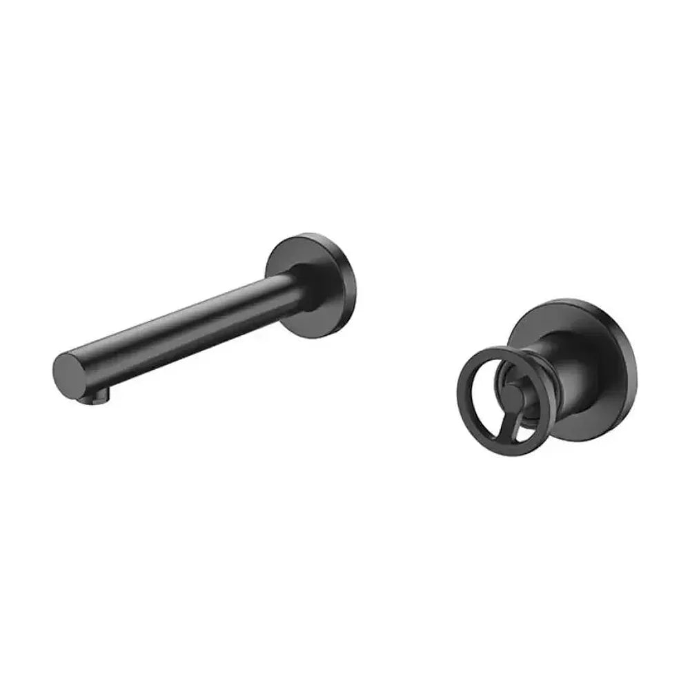 Grifo de lavabo empotrado con un diseño monomando de acabado negro mate Olimpo de Imex Imex