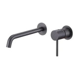 Concealed single lever basin faucet recessed without access box in brass with Black Gun Metal finish Monza by Imex