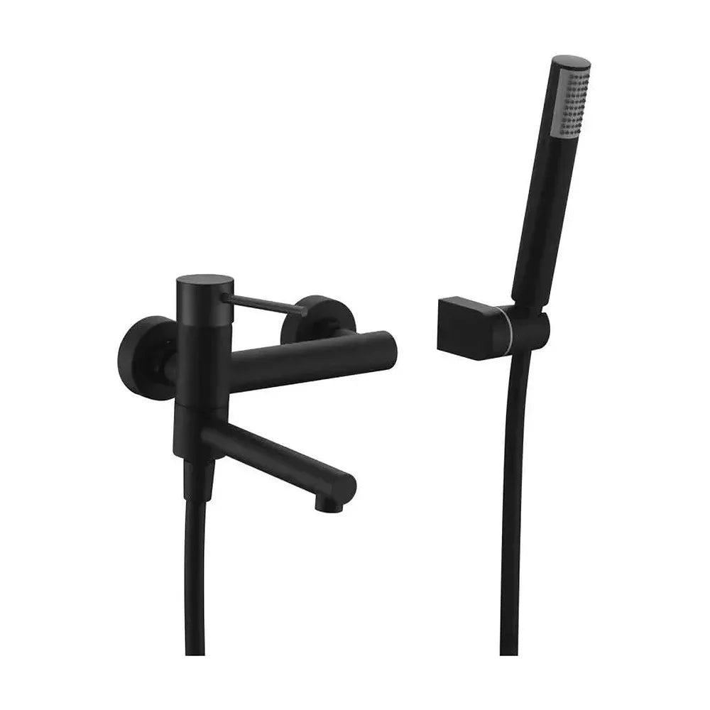 Grifo de pared monomando de bañera y ducha empotrado negro mate stick Milos de Imex Imex