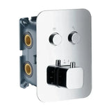 Thermostatic built in shower mixer square 2 way modern design Imex