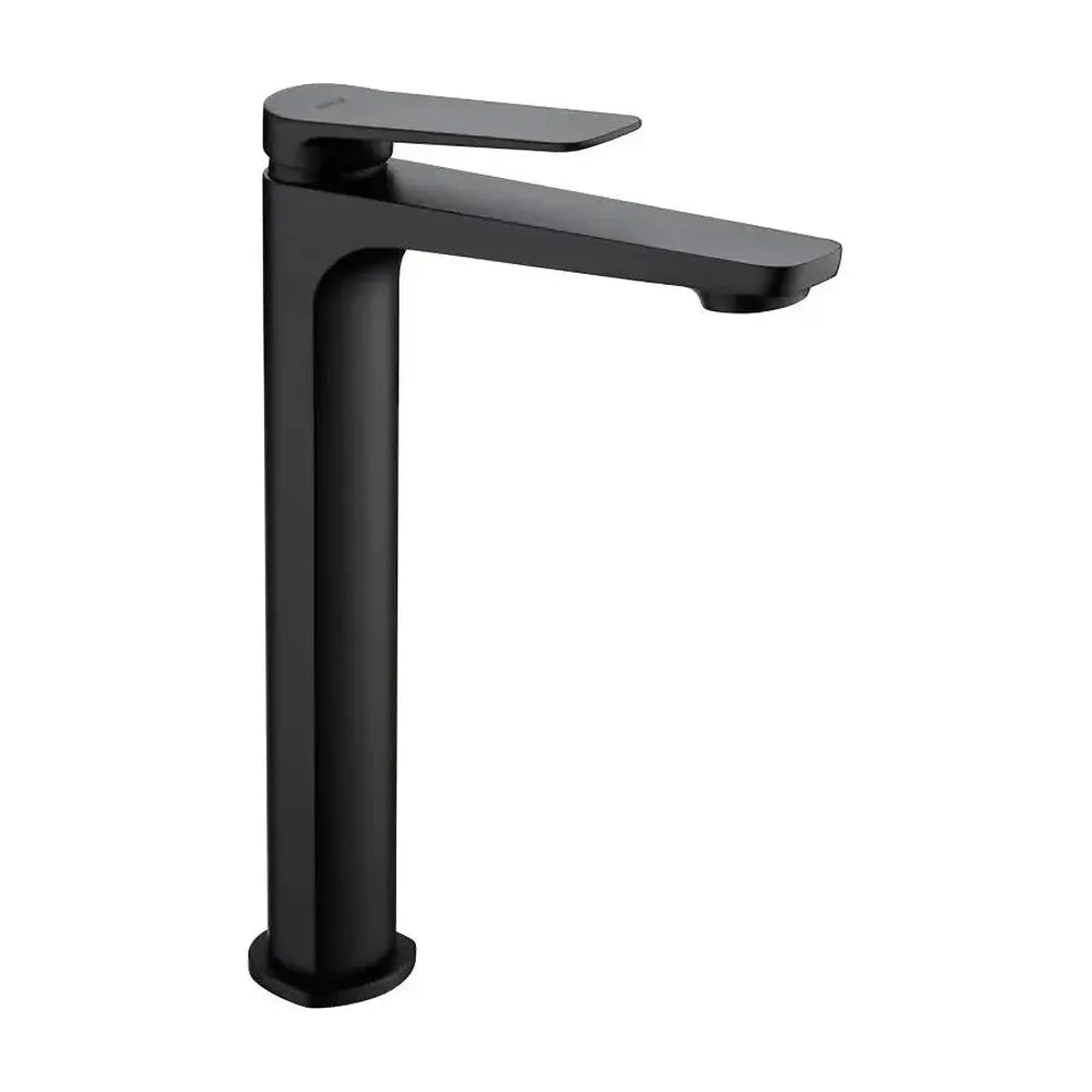 Grifo monomando con caño alto para lavabo fabricado en latón con acabado negro mate Napoles de Imex Imex