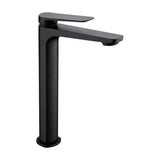 Black matte bathroom sink faucet single lever high spout brass, Napoles by Imex