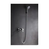 Single lever shower faucet with hose, brass body, chrome finish Roma by Imex