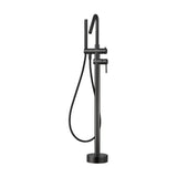 Single lever bathtub faucet with hand shower brass black gun metal finish Corcega by Imex