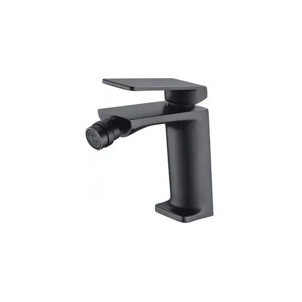 Grifo monomando de bidé en color negro fabricado en latón con discos de cierre cerámico Fiyi de Imex Imex