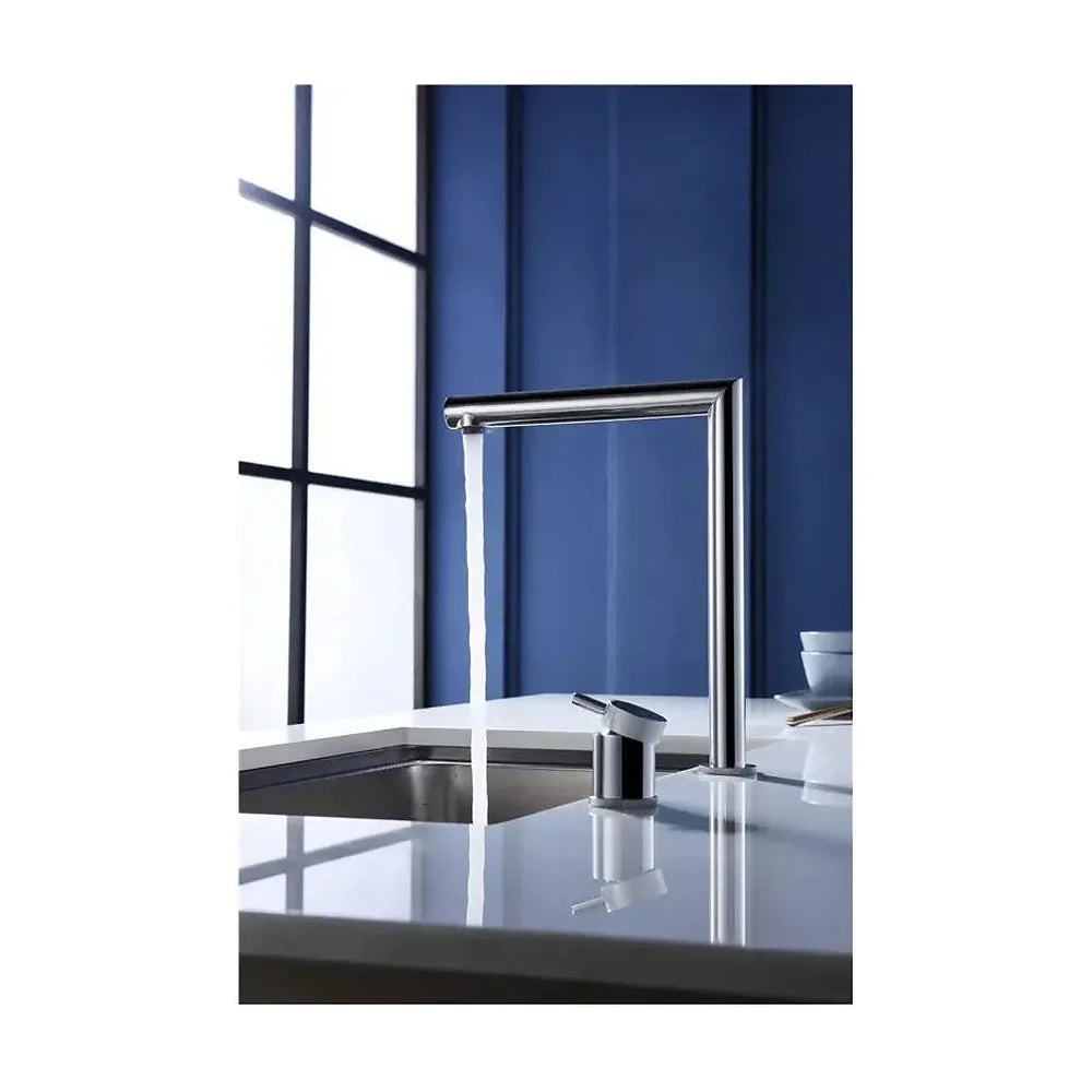 Vista principal de Grifo monomando de cocina con caño plegable en altura acabado cromado Itaca de Imex