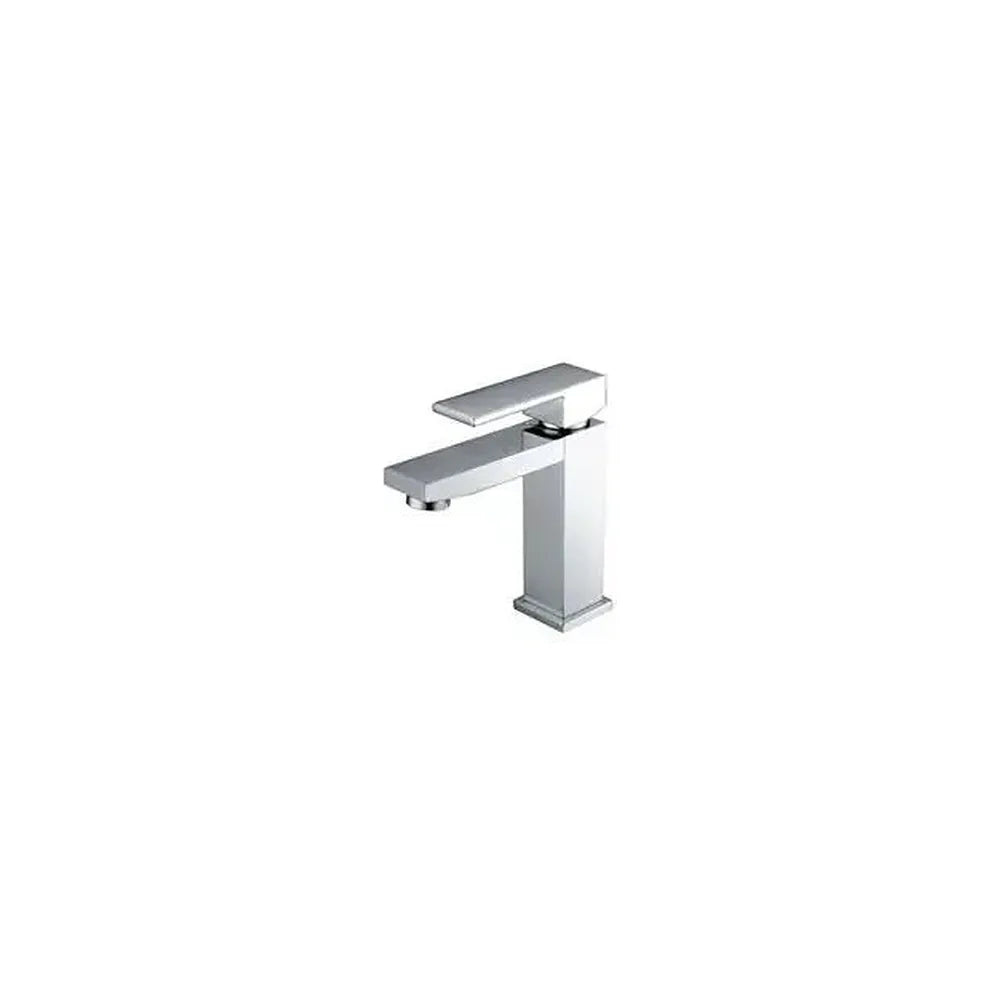 Grifo monomando de latón cromado para lavabo con diseño recto 14,6x16,6 cm Valencia de Imex Imex